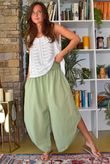 Arbi Gingham Shirring Bandeau Jumpsuit Soft Olive